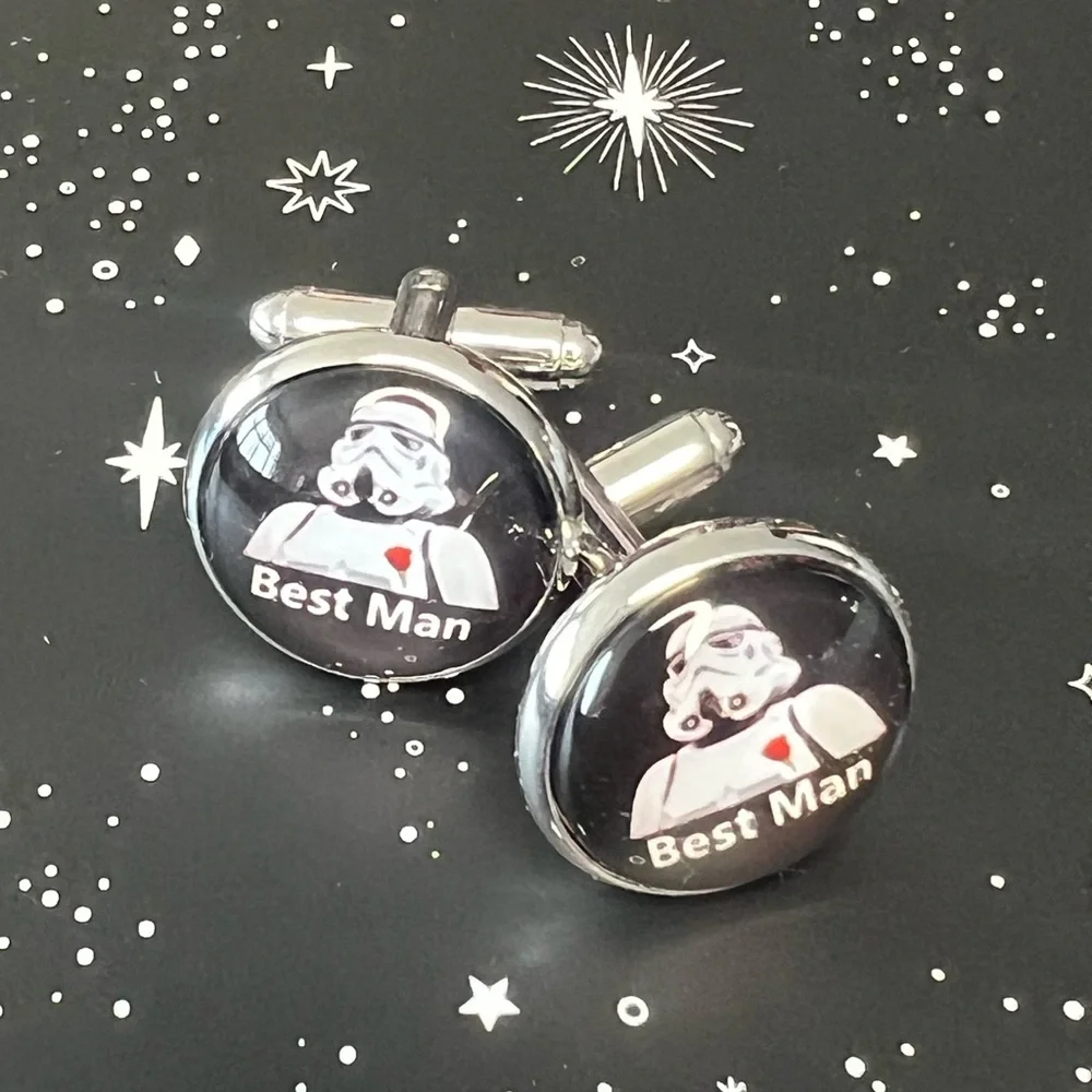 Star Wars, Best Man, Storm Trooper, Cufflinks - Picture 9 of 9